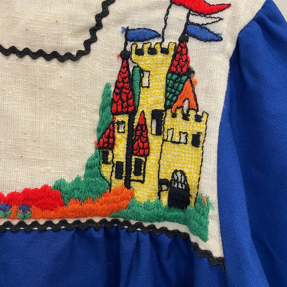 Vintage Girls Rainbow and Castle Dorissa of Miami Dress - Picture 2 of 12